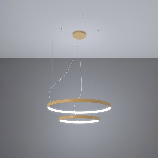 Πολυέλαιος LED Rio 55x78, Χρυσός, 4000K, 78x78x150 cm