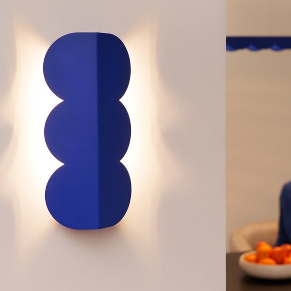 Φωτιστικό τοίχου Biscuit, Μπλε Ultramarine, 16.3x5.8x33.6 cm