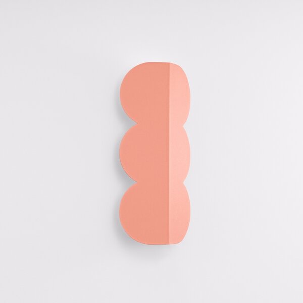 Φωτιστικό τοίχου Biscuit, Ροδακινί, 16.3x5.8x33.6 cm