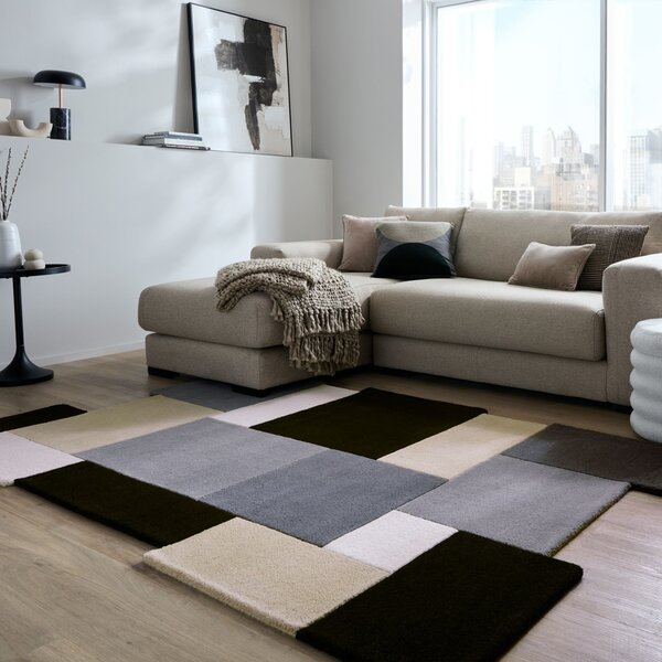 Χαλί Abstract Collage Μονόχρωμο 150X240 cm, Flair Rugs