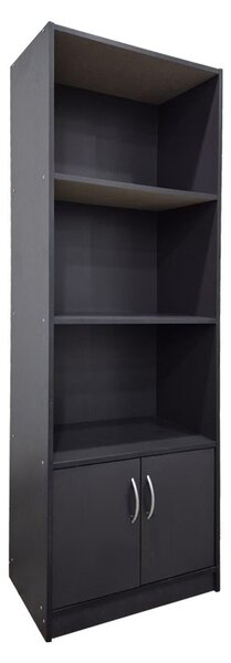 Βιβλιοθήκη Tekaro, Σκούρο γκρι, 60x29x166 cm