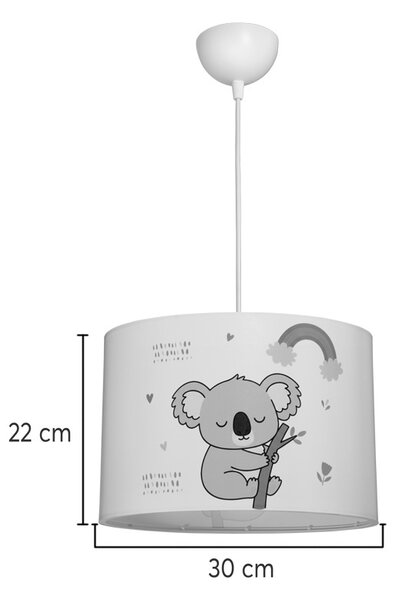 Κρεμαστό φωτιστικό κοάλα, Koala, Pako, Λευκό 30x30x20 cm