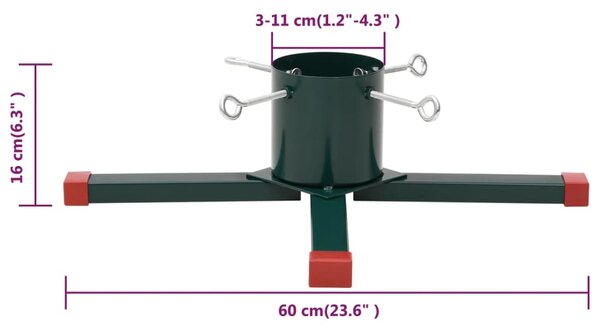 VidaXL Βάση Χριστουγεννιάτικου Δέντρου 60 x 60 x 16 εκ