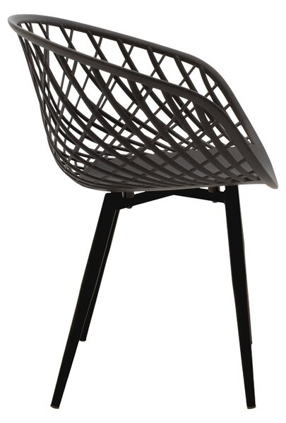 Καρέκλα V1, Ezra, Pako, Ανθρακί 62.5x56x82 cm
