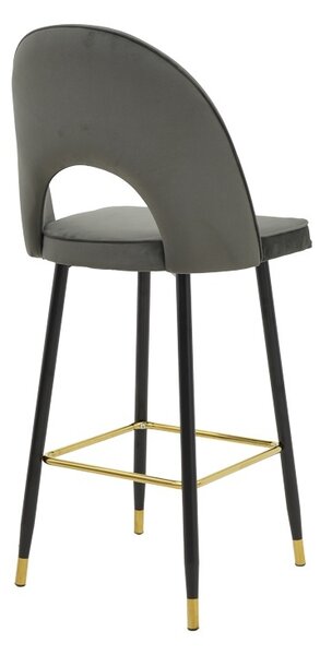 Σετ 2 σκαμπό μπαρ, Casenio, Pako, Ανθρακί 48x50x107 cm