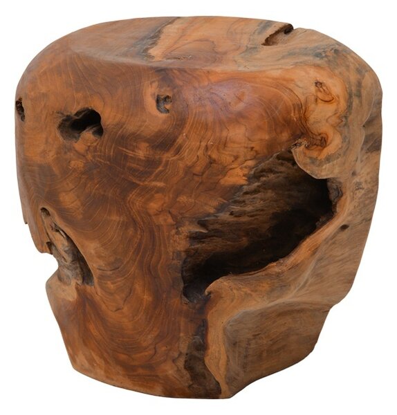 Σκαμπό από μασίφ ξύλο, Bolare, Pako, Φυσικό 40x40x36 cm
