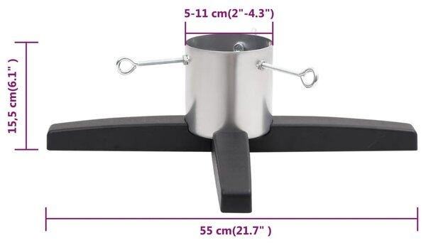 VidaXL Βάση Χριστουγεννιάτικου Δέντρου 55 x 55 x 15,5 εκ