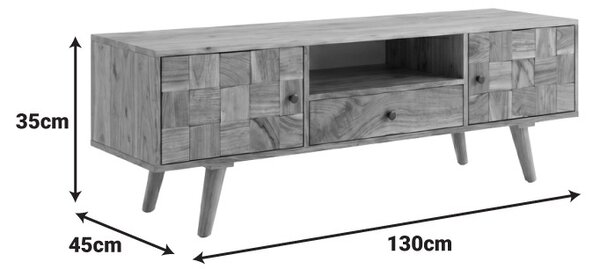 Έπιπλο τηλεόρασης, Firpo, Pako, Φυσικό 130x35x45 cm