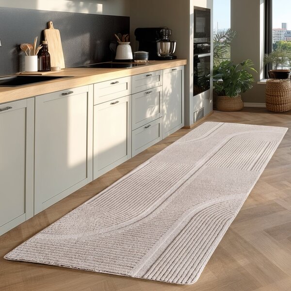 Covor traversa boho Pompei V2 Crem 80x150 cm
