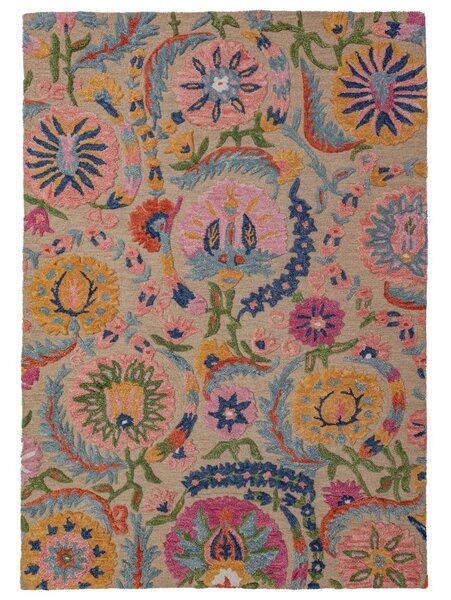 Covor Amira Floral Wool Multicolor 140x200 cm
