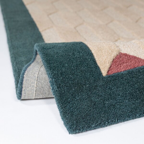 Covor Apex Border Wool Turcoaz 120x170 cm