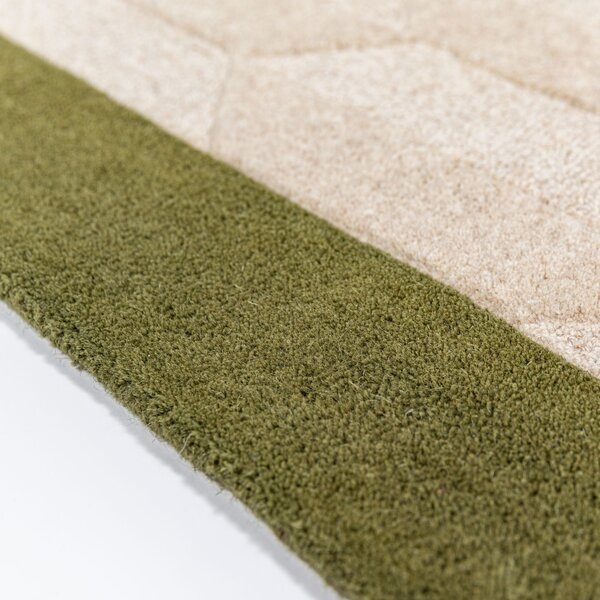 Covor Apex Border Wool Verde 120x170 cm