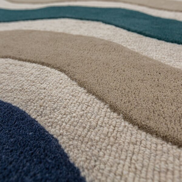 Covor Cascade Wool Albastru 140x200 cm