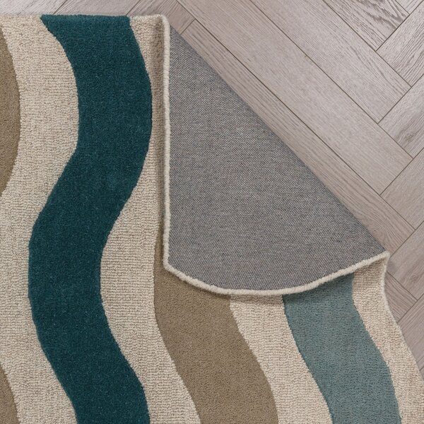 Covor Cascade Wool Albastru 140x200 cm