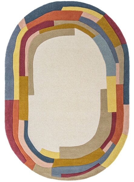 Covor oval Emryc Wool Multicolor 140x200 cm