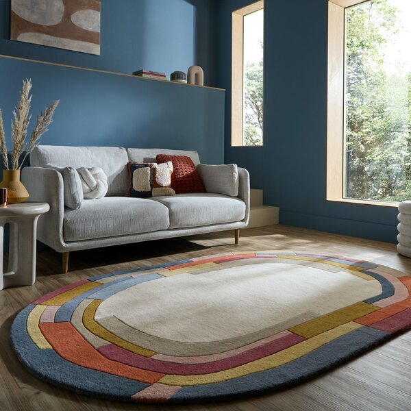 Covor oval Emryc Wool Multicolor 140x200 cm