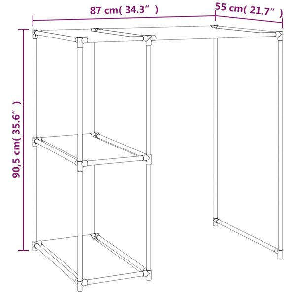 VidaXL Ραφιέρα για Πλυντήριο Κρεμ 87 x 55 x 90,5 εκ. από Σίδερο