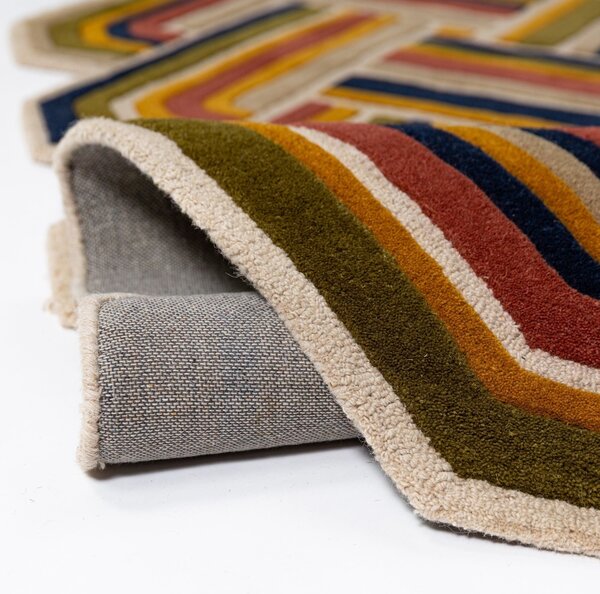 Covor Lattice Shaped Wool Teracota 160x230 cm
