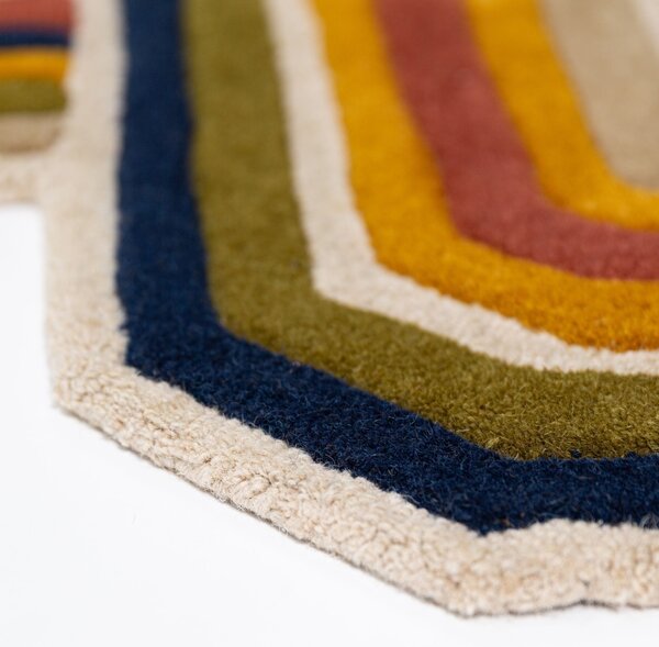 Covor Lattice Shaped Wool Teracota 160x230 cm