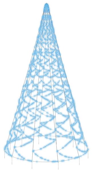 VidaXL Χριστουγεννιάτικο Δέντρο για Ιστό Σημαίας 1400 LED Μπλε 500 εκ
