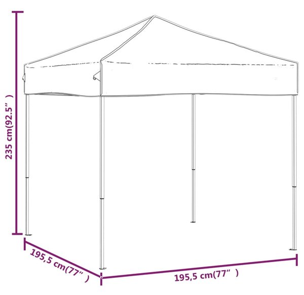 VidaXL Τέντα Εκδηλώσεων Πτυσσόμενη Taupe 2 x 2 μ