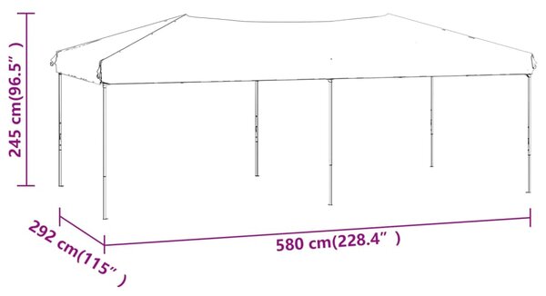 VidaXL Πτυσσόμενη Τέντα Εκδηλώσεων Μπλε 3x6 μ