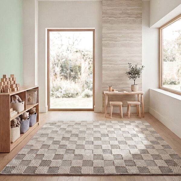 Covor Muted Checkerboard Verde 116x170 cm