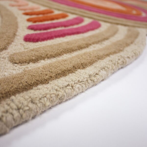 Covor Spiral Shaped Wool Roz 160x230 cm