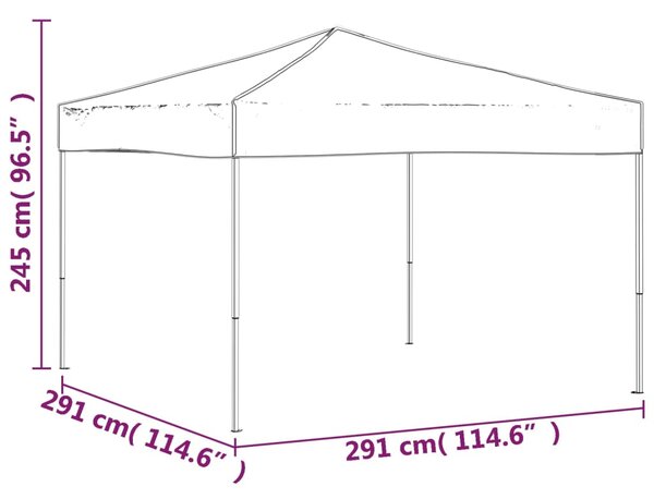 VidaXL Τέντα Εκδηλώσεων Πτυσσόμενη Κρεμ 3 x 3 μ