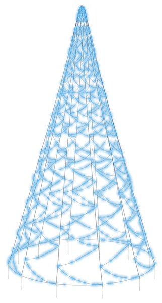 VidaXL Χριστουγεννιάτικο Δέντρο για Ιστό Σημαίας 3000 LED Μπλε 800 εκ