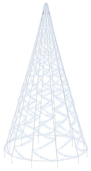 VidaXL Χριστουγ. Δέντρο για Ιστό Σημαίας 3000 LED Ψυχρό Λευκό 800 εκ