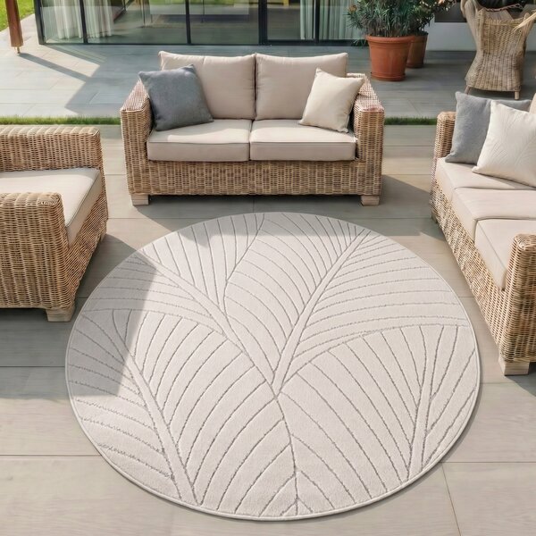 Covor Rotund NOVA V3 Crem 80x80 cm