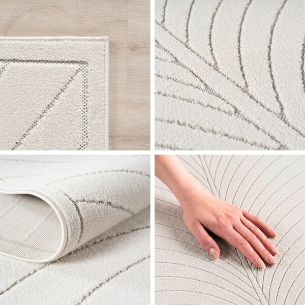 Covor Rotund NOVA V4 Crem 120x120 cm
