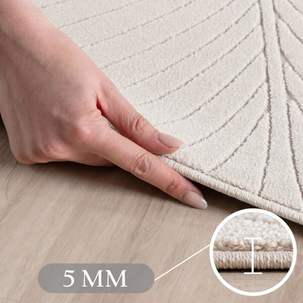 Covor Rotund NOVA V4 Crem 120x120 cm