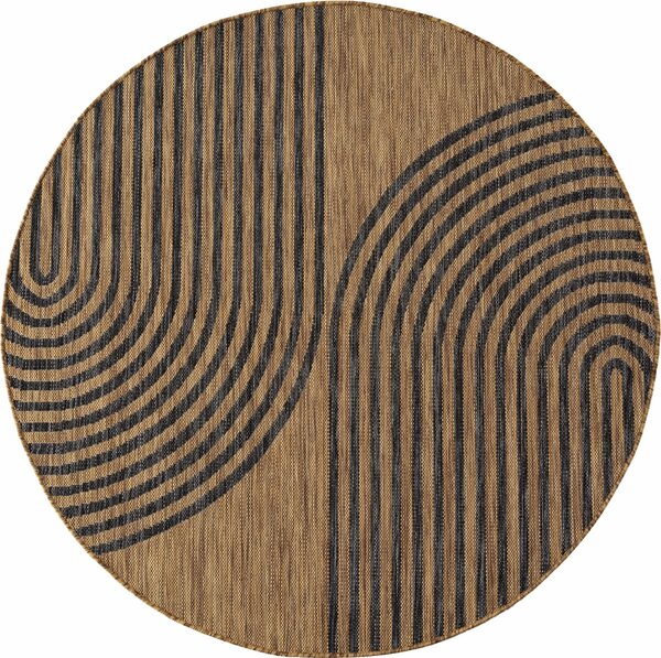Covor Rotund MIRA V4 Negru 80x80 cm