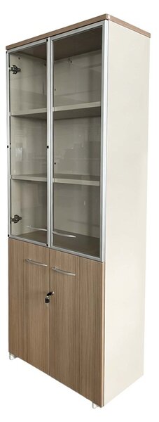 Dulap birou Lictra, Bej, 80x40x200 cm