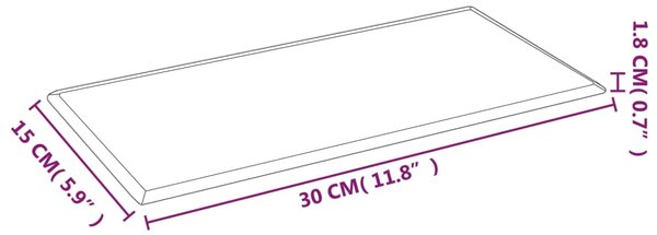 VidaXL Πάνελ Τοίχου 12 τεμ. Γκρι 30 x 15 εκ. 0,54 μ² Συνθετικό Δέρμα