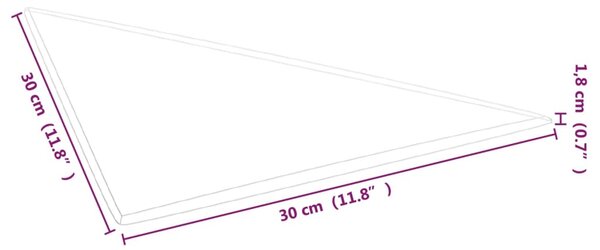 VidaXL Πάνελ Τοίχου 12 τεμ. μπορντό 30x30 εκ. 0,54 μ² Βελούδινα