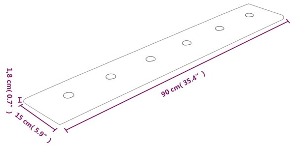 VidaXL Πάνελ Τοίχου 12 τεμ. Κόκκινα 90 x 15 εκ. 1,62μ² Συνθετικό Δέρμα