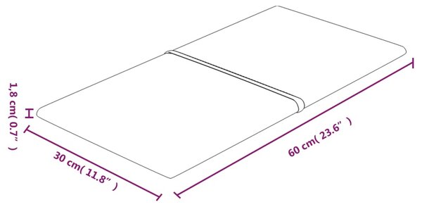 VidaXL Πάνελ Τοίχου 12 τεμ. Σκούρο Γκρι 60 x 30 εκ. 2,16 μ² Υφασμάτινα