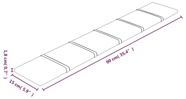 VidaXL Πάνελ Τοίχου 12 τεμ. Ανοιχτό Γκρι 90 x 15 εκ. 1,62 μ² Βελούδινα