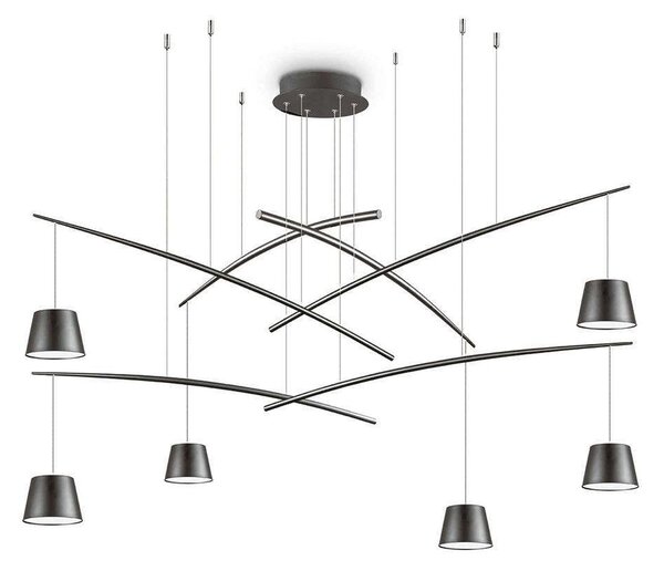 Φωτιστικό Οροφής Fish 196992 160x58/253cm LED 37W 3000K Black Ideal Lux