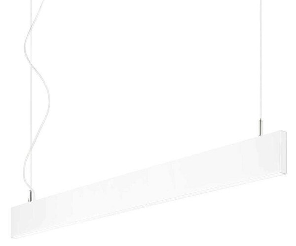 Φωτιστικό Οροφής-Ράγα Linus 268231 120x13/159,5x2cm LED 34W 4000K White Ideal Lux