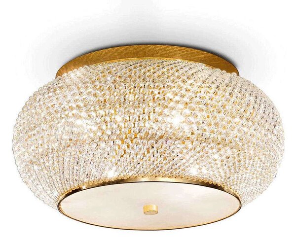 Φωτιστικό Οροφής-Πλαφονιέρα Pasha' 100807 40x22cm 6xE14 40W Gold Ideal Lux