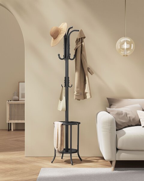 Κρεμάστρα Songmics Μαύρο 40x40x175 cm