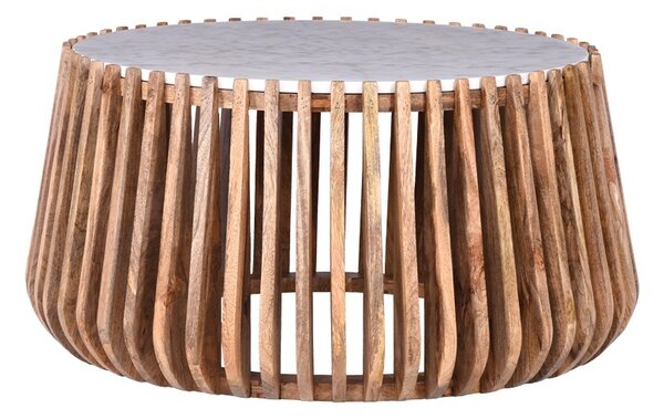 Τραπεζάκι σαλονιού Mable Φυσικό 80x80x45 cm