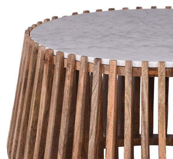 Τραπεζάκι σαλονιού Mable Φυσικό 80x80x45 cm