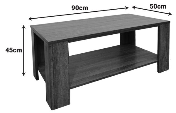 Τραπεζάκι σαλονιού Votalo I Καρυδί 90x50x45 cm
