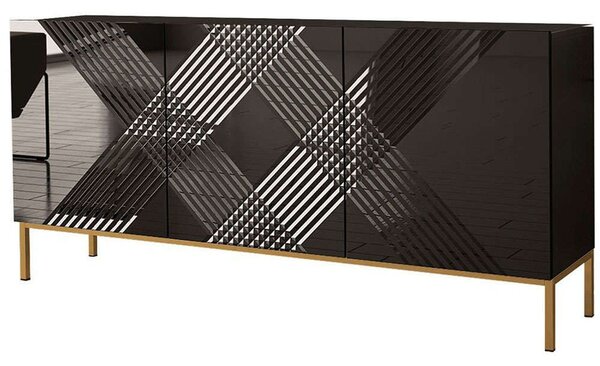 Μπουφές Exito 162459169 160x37x76cm Black-Gold