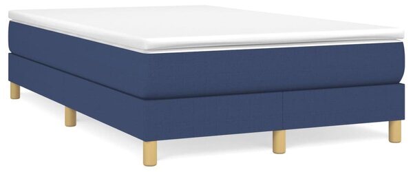 VidaXL Κρεβάτι Boxspring με Στρώμα Μπλε 120x200 εκ. Υφασμάτινο